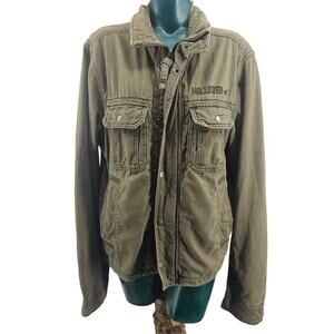 Y2K Hollister Co Military Green Chore Coat Jacket Gorpcore Men's Size M 3444